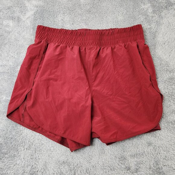 Avia Athletic Shorts Womens L 12-14 Red with Inner Lining Elastic Waist Stretch - Picture 1 of 7